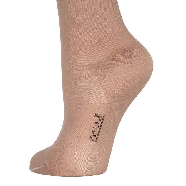 Чулки компрессионные с ажурной резинкой на широкое бедро (закрытый носок) 2 класс Idealista ID-301W